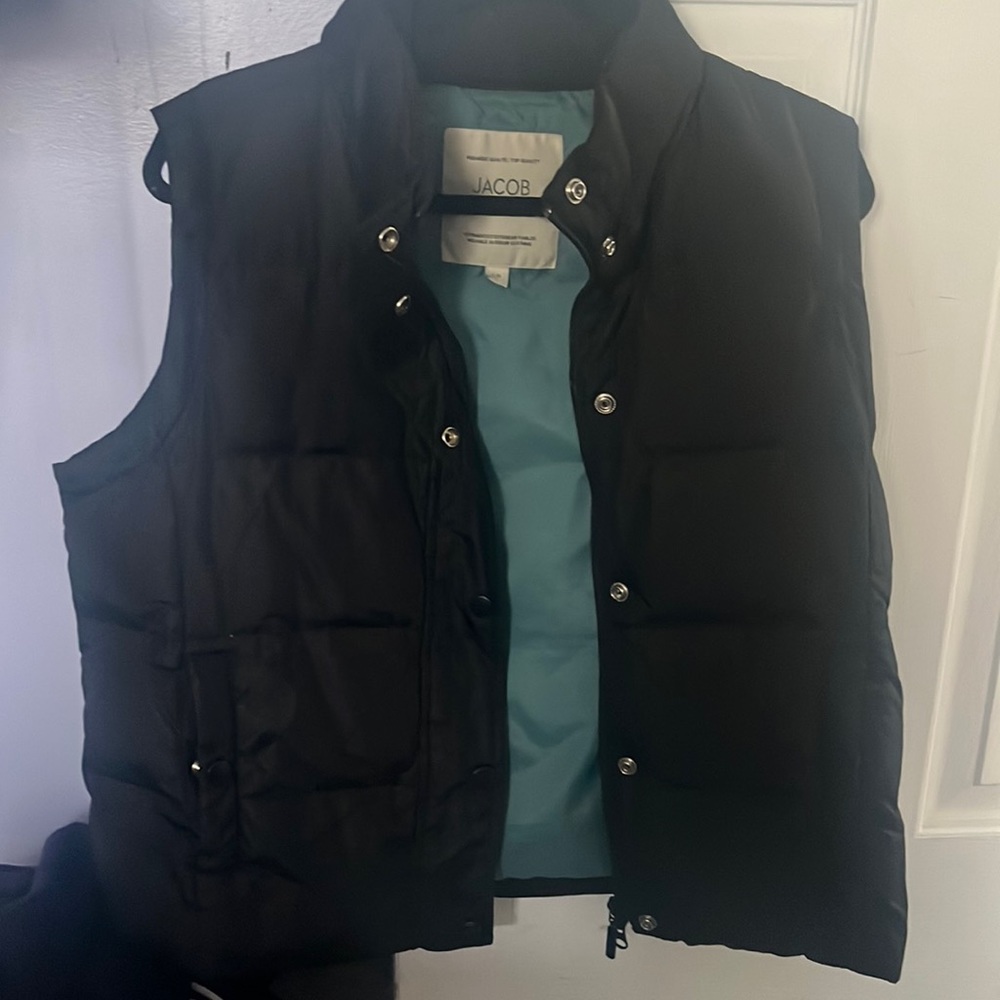 black puffer vest